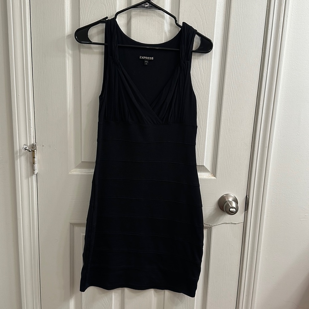 Express black banded dress